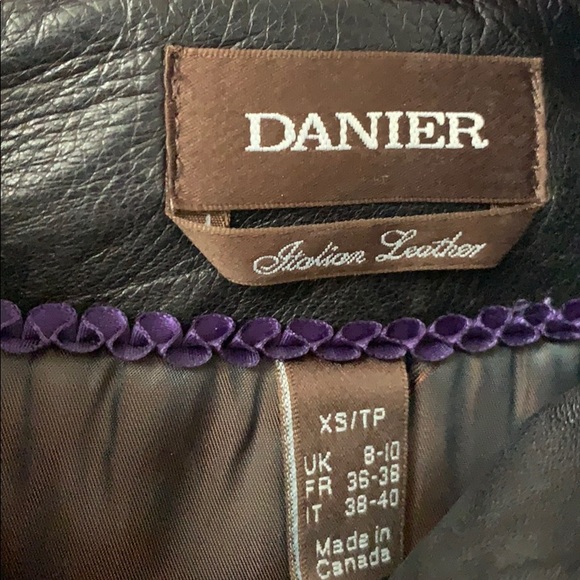 danier black leather jacket - Picture 2 of 4